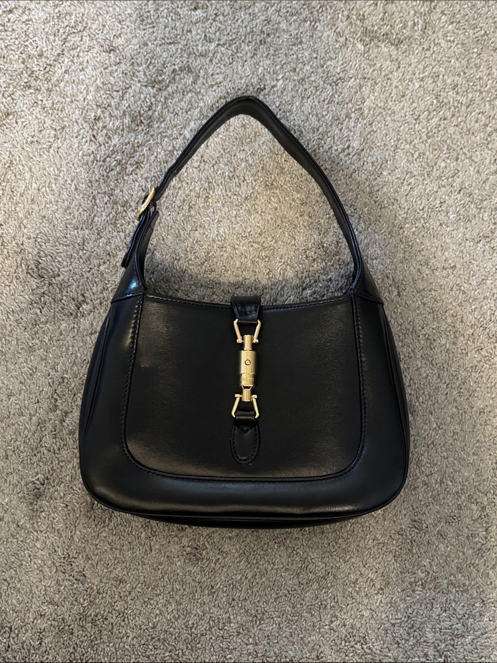 Black Shoulder Bag Unbranded Gold Hardware